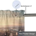 thumbnail image 5 of Paris Eiffel Tower Valance Rod Pocket Window Curtain for Kitchen Retro Rose butterfly Privacy Window Valances for Living Room Kitchen 54 by 18 in, 1 Panel, 5 of 6