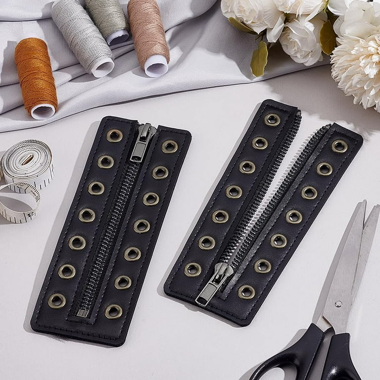 7 Eyelet No Tie Zipper Boot Laces 6x2inch Leather Lace-in Boot