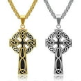 thumbnail image 1 of Domineering New Arrival Titanium Steel Celtic Titanium Steel Necklace Cross Pendant European and American Style Cross for Men, 1 of 5