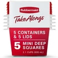 thumbnail image 3 of (2 pack) Rubbermaid 2.1 cups Clear Food Storage Container 5 pk, 3 of 7