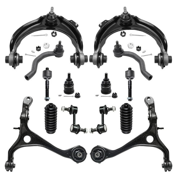 Detroit Axle - 3.0L Front 14pc Suspension Kit for 2003-2007 Honda Accord Lower Upper Control Arms w/ Ball Joints Tie Rods Sway Bars