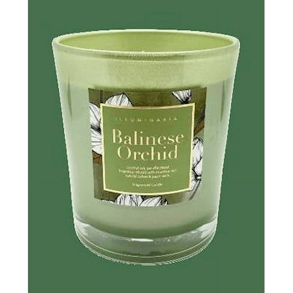 BALINESE ORCHID Zodax Illuminaria Floral Jar Candle 12 Ounce