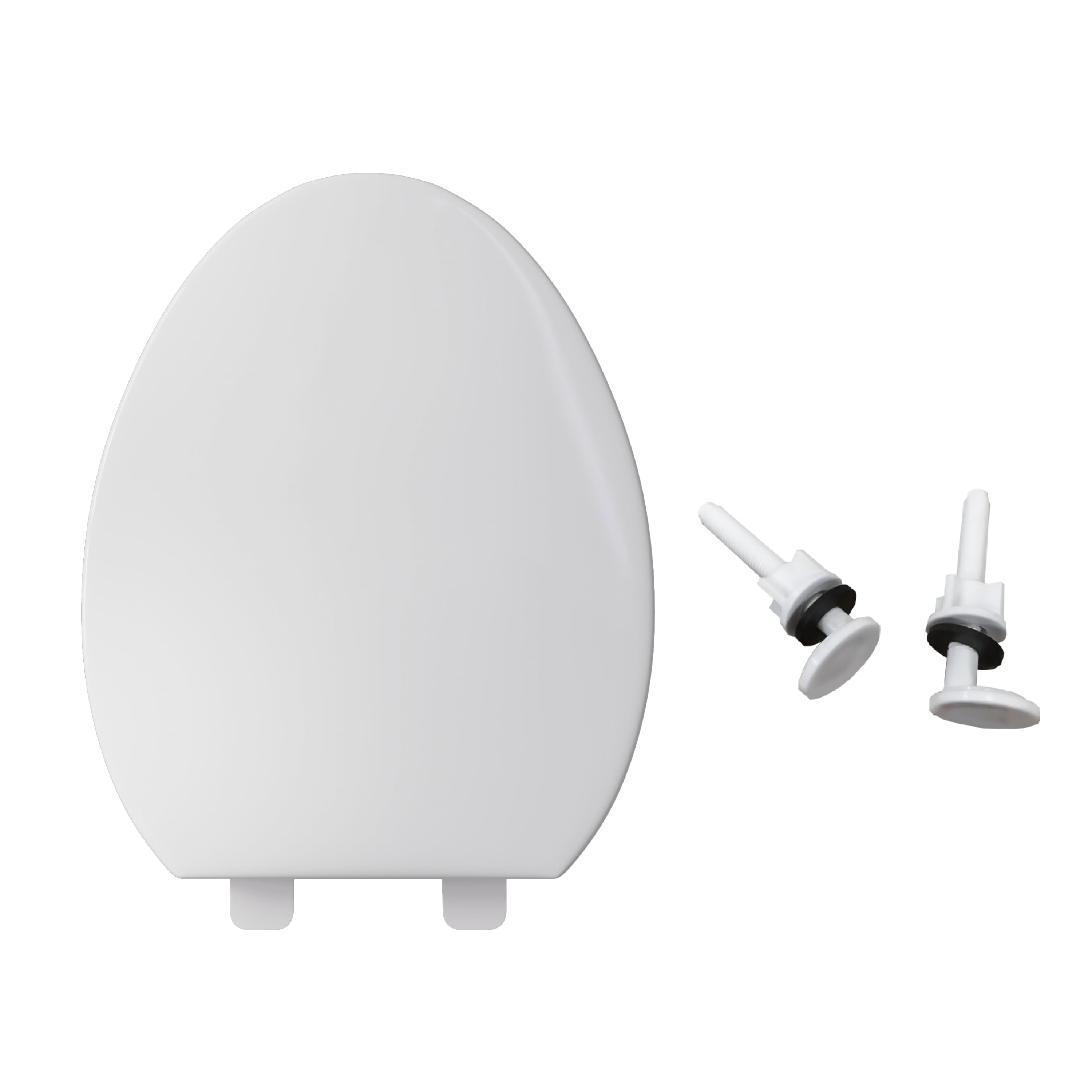 FBJ Elongated Toilet Seat in White, Easy to Install