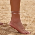 thumbnail image 4 of Women's Exquisite Layered Foot Chain Anklet Elegant Modern Design Comfortable Lightweight Adjustable Stylish Jewelry Accessory, 4 of 5