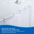 thumbnail image 3 of Kenney® Twist & Fit™ No Tools Rust-Resistant Painted Steel Straight Tension Shower Curtain Rod, 42-72", White, 3 of 10