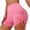 Pink, variant on felwors High Waisted Yoga Shorts Ruched Drawstring Tummy Control Lifting Athletic Running Coffee for Size S