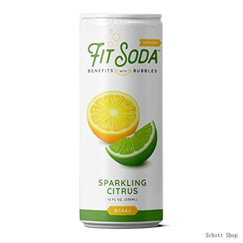 FIT SODA NATURAL Sparkling Citrus Zero Calorie ALL NATURAL Soda