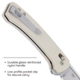 thumbnail image 4 of CRKT Q Compact Everyday Carry Folding Knife with Crossbar Lock: 14C28N Steel Plain Edge Blade, Sand Glass-Reinforced Nylon Handle, Pocket Clip, 7075S, 4 of 5