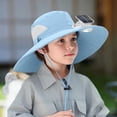 thumbnail image 2 of ZToonmas 1-12Y Kids' Solar Fan Sun Hat UPF50+ Wide Brim Cooling Cap USB Rechargeable Outdoor Sun Protection Hat, 2 of 5