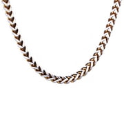 Arista Men's Franco Link Chain Necklace in Gold Plated Stainless Steel, 24"
