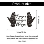 Prayer Changes Things Wall Decal – Inspirational Christian Quote Vinyl Sticker for Home Decor