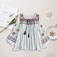 thumbnail image 1 of Tops bordados mexicanos para mujer, jersey bohemio para el trabajo en la calle, uso diario, 1 of 10