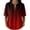 Deep Red, variant on Womens Gradient Color Henley Tops Mandarin Collar Short Sleeve Crinkle T Shirts Transition Print Lightweight Casual Summer Blouses Orange L