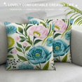 thumbnail image 3 of Chilfamy  Colourful Flowers Pattern Square Decorative Throw Pillow Case Cushion Covers Outdoor Pillowcase for Sofa, 3 of 5