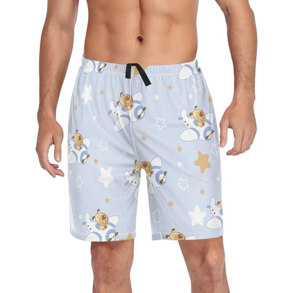 GZHJMY Dog Pajama Pants Short for Men, Lounge Pants Lightweight Men Pajama Bottoms with Drawstring Pockets, Christmas New Year Birthday Gifts, X-Large