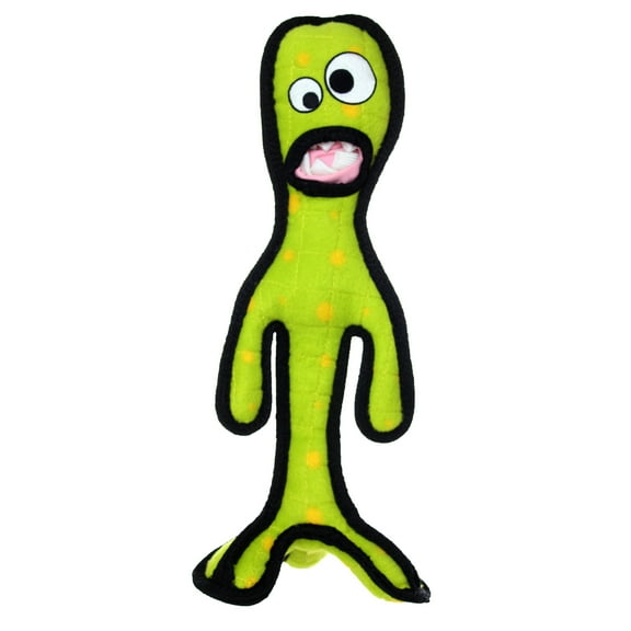 Tuffy G6 Alien Green DurablePlush Dog Toy