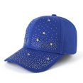 thumbnail image 2 of Yuanlong Unisex Baseball Cap Bling Star Rhinestone Sun Hat Breathable Adjustable Stylish Casual Summer Outdoor Headwear, 2 of 3