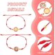thumbnail image 5 of Pulsera de cordón ajustable de 6 piezas, pulsera de medalla Benedict, pulsera de hilo rojo, amuleto de protección, joyería de regalo, 5 of 6
