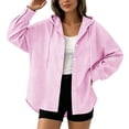 thumbnail image 5 of TaTaai Women's Striped Sun Protection Button Down Hoodie Long Sleeve Loose Shirt Jacket for Summer Beach, 5 of 5