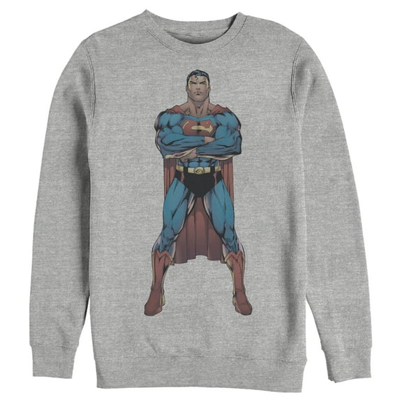 Men's Superman Bold Hero Pose  Sweatshirt Athletic Heather Medium