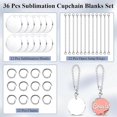 thumbnail image 2 of 72PCS Sublimation Charm Accessories for Cup Name ID Charm for Tumbler Cup MDF Single Side Sublimation Blanks Bulk,Round, 2 of 5
