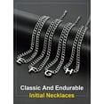 thumbnail image 6 of ChainsProMax Men A-Z Letter Necklace 7mm Cuban Link Chain Necklace Valentine's Day gift for Men, 6 of 9