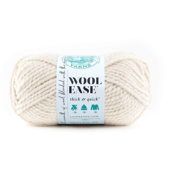 Lion Brand Wool-Ease Thick & Quick Yarn - Solids Yarn for Knitting, Crochet, Weaving, Arts & Crafts - Fisherman, Bulk 15 Pack