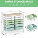 thumbnail image 3 of Carro de almacenamiento TOOLF de 12 cajones con tapa de madera verde, 3 of 9