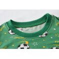 thumbnail image 4 of FEDPOP Toddler Boys Pajamas Bamboo Viscose Kids Long Sleeve Snug fit Soccer Printed Pjs 2pcs Set 3T, 4 of 7