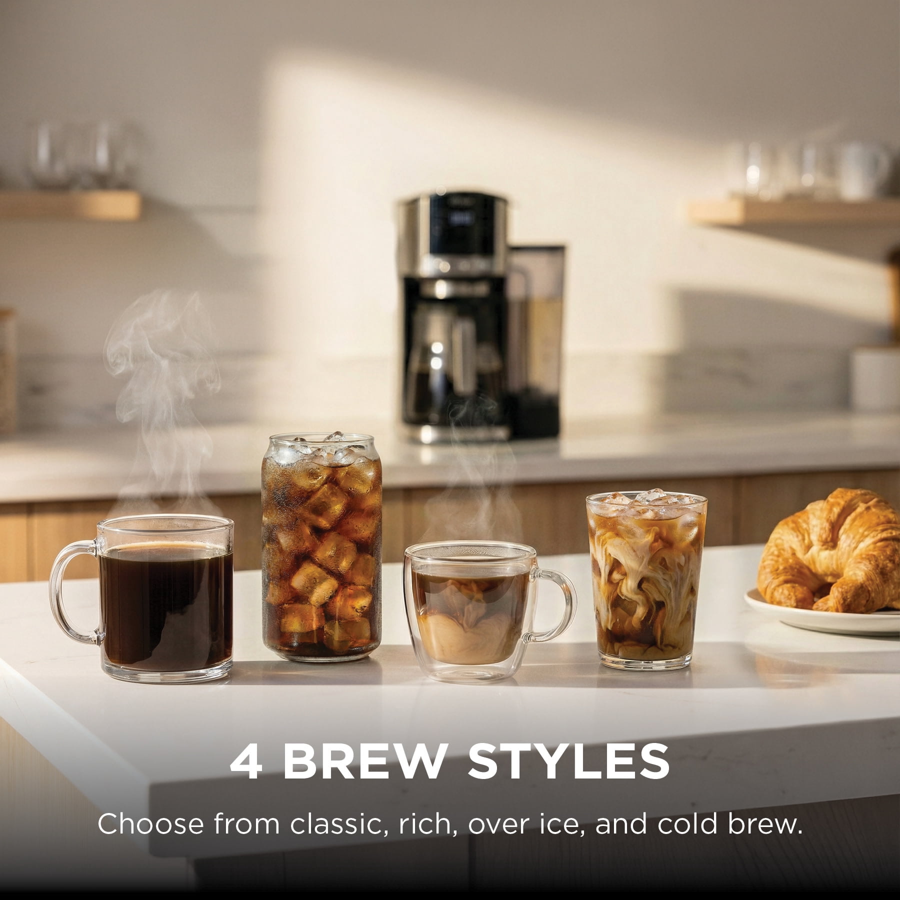 Ninja DualBrew 12-Cup Drip Coffee Maker, Grounds & Pods Compatible, 4 Brew Styles, GP161, Stainless Steel