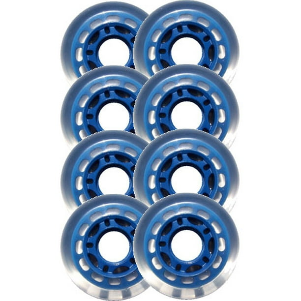 BLUE 76mm 78A Inline Skate Wheels indoor Hockey