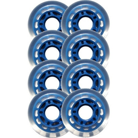 BLUE 76mm 78A Inline Skate Wheels indoor Hockey (Best Inline Hockey Wheels Indoor)