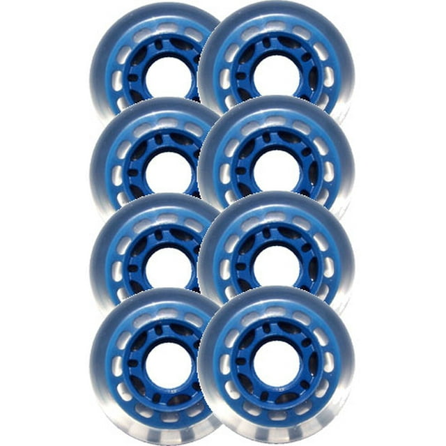 BLUE Patins en Ligne 76mm 78A pour Hockey Intérieur