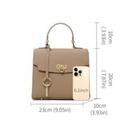 Genuine Top Layer Cowhide Women's Lychee Pattern Business Tote Bag, Handbag & Shoulder Bag