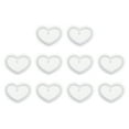 thumbnail image 1 of Uxcell 10 Pcs Moldes de llaveros de resina en forma de corazón grande, kit de moldes de epoxi de silicona con agujero para colgantes de llaveros y joyería, 1 of 5