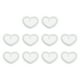 thumbnail image 1 of Uxcell 10 Pcs Moldes de llaveros de resina en forma de corazón grande, kit de moldes de epoxi de silicona con agujero para colgantes de llaveros y joyería, 1 of 5