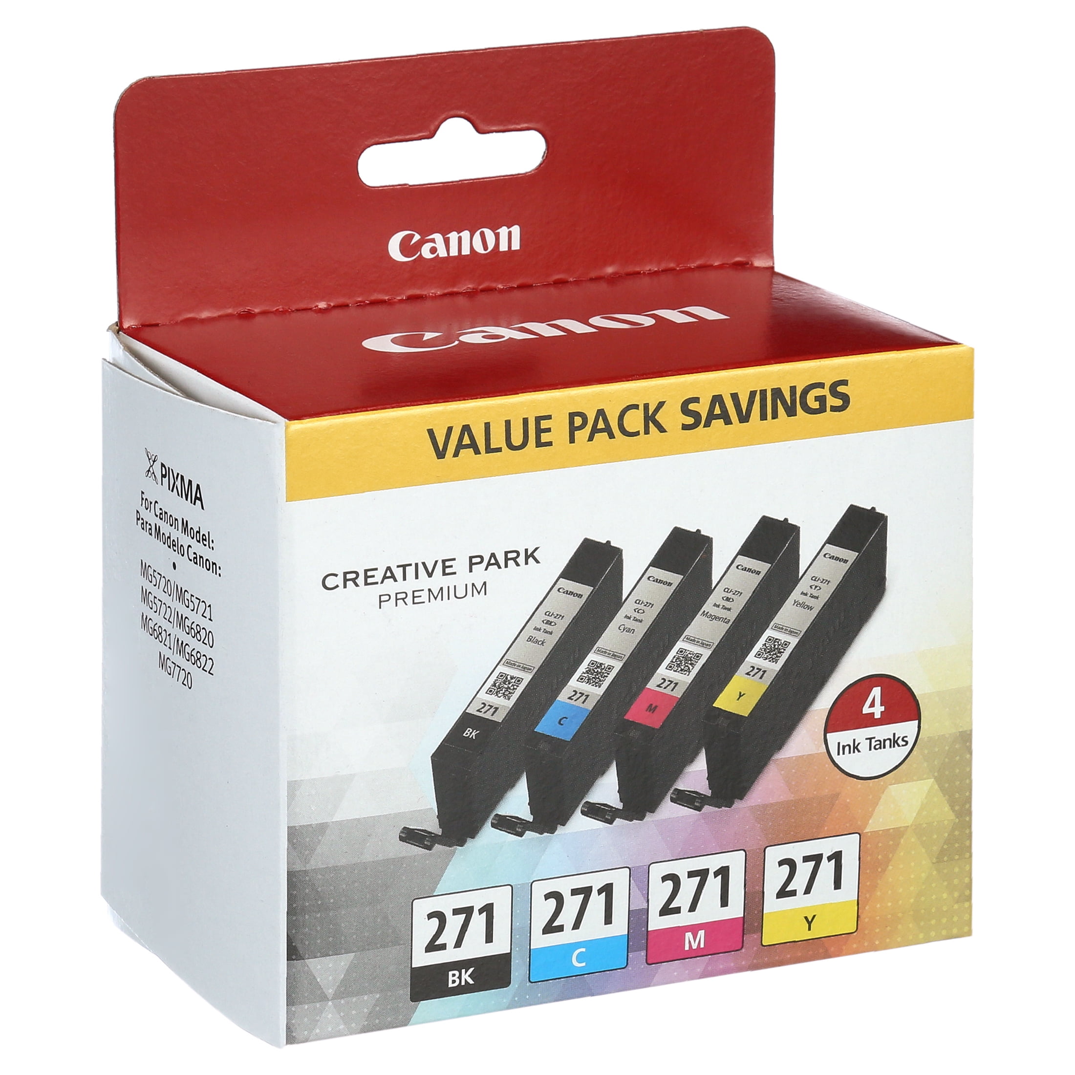 Pack cartouches 9254B004 Noir + Cyan + Magenta + Jaune ORIGINAL CANON