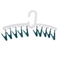 thumbnail image 3 of 10 Clips Drying Rack, Clothes Drying Rack Versatile Lightweight Windproof  For Travel White And Green, 3 of 8