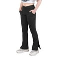 thumbnail image 2 of 7-12T Girls Athletic Yoga Pants With Pockets, SILVERCELL Big Girl Cross High Waist Flare Pant Bell Bottoms Leggings For Workout Running Dance, 2 of 4