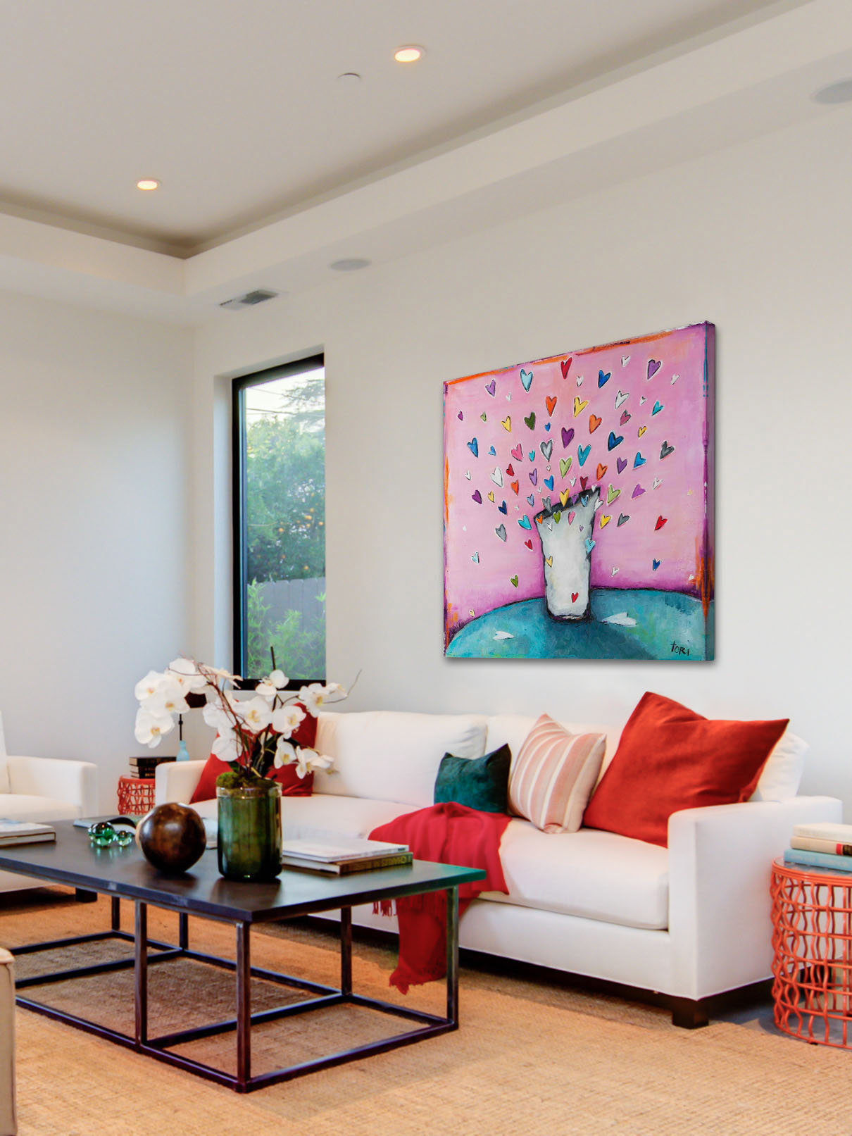 Marmont Hill "Filled to the Brim With Love" by Tori Campisi Painting Print on Canvas