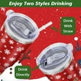 thumbnail image 4 of Christmas Tumbler 40 oz Christmas Tumblers with Handle and Straw Farmhouse Red Snowman Stainless Steel Insulated Coffee Cups Mugs Christmas Gifts Stuff Decor for Women Girls, 4 of 7