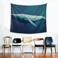 thumbnail image 4 of Blue Whale Abstract Painting Tapestry, Abstract Wall Decor Home Decor Bedroom Living Room Dorm Tapestry Room Wall Hanging, 60" x 51", 4 of 8