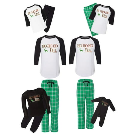 

Awkward Styles Matching Christmas Pajamas Set Green Ho Ho Ho Yall Family Sleepwear