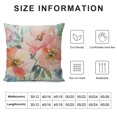 thumbnail image 5 of Pratyus Flowers Pink Painting Modern Rustic Decorative Pillow Covers Home Decor for Couch Bedroom Car, 1PC 20x20in, 5 of 5
