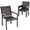 Black, variant on TLGREEN Patio Dining Chairs Set of 4, Stackable Aluminum Chair with Textilene Fabric & WPC Handrail, All Weather Outdoor Chair for Balcony, Poolside, Terrace & Restaurants, Grey