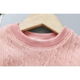 thumbnail image 3 of Vedolay Fall Tops for Boy Crew Neck Cable Knit Ruffle Long Sleeve Casual Loose Sweaters,B 5-6 Years, 3 of 5