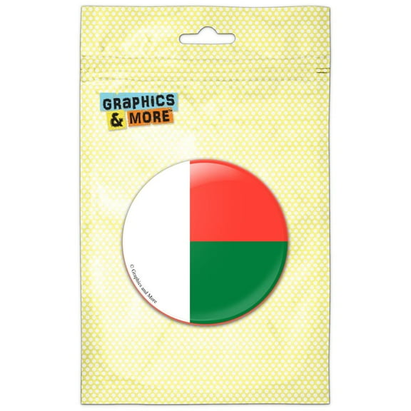 Madagascar National Country Flag Pinback Button Pin Badge