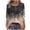 Black, variant on Ruimatai Women's Casual Polka Dot Print Button Up Tops 3/4 Sleeve Round Neck Blouse Soft Breathable Polyester Top