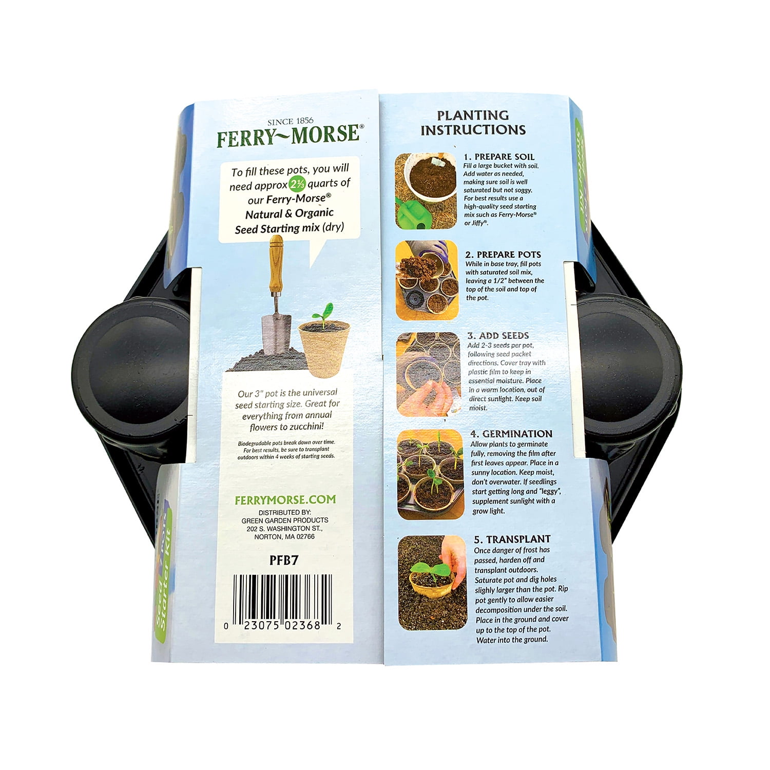Ferry-Morse Seed Starting Kit with 3-inch Plantable Fiber Pots