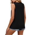 thumbnail image 4 of CHGBMOK Womens Tank Top Button V Neck Sleeveless Solid Summer Top Trendy Comfry Loose Casual Tank, 4 of 7